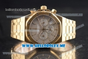 Audemars Piguet Royal Oak Miyota Quartz Yellow Gold Case/Bracelet with Grey Dial and Stick Markers