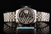 Rolex Datejust Automatic Movement Swiss Coating with Black Diamond Bezel and Diamond Dial