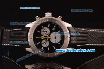 Ferrari Chronograph OS20 Quartz Steel Case with Black Dial and White Subdials