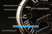 Cartier Ballon Bleu De Chrono Swiss Valjoux 7750 Automatic Two Tone Case with Black Dial and Two Tone Bracelet - (H)