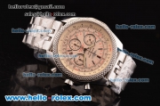 Breitling Bentley Chronograph Swiss Valjoux 7750 Automatic Steel Case/Strap with Beige Dial