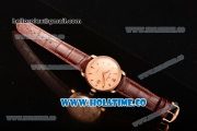 BlancPain Villeret Ultraplate Remontage Automatique Miyota 9015 Automatic Rose Gold Case with Stick Markers and Rose Gold Dial