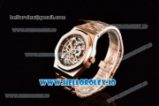 Audemars Piguet Royal Oak Skeleton Tourbillon Swiss Tourbillon Manual Winding Rose Gold Case Skeleton Dial With Dots Markers Rose Gold Bracelet