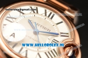 Cartier Ballon Bleu De Medium Swiss ETA 2671 Automatic Rose Gold Case Silver Dial Roman Numeral Markers and Rose Gold Bracelet - 1:1 Original