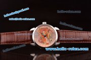 Ulysse Nardin Classico Enamel Champleve Dragon ST22 Automatic Steel Case with Silver Dial and Brown Leather Strap - ETA Coating