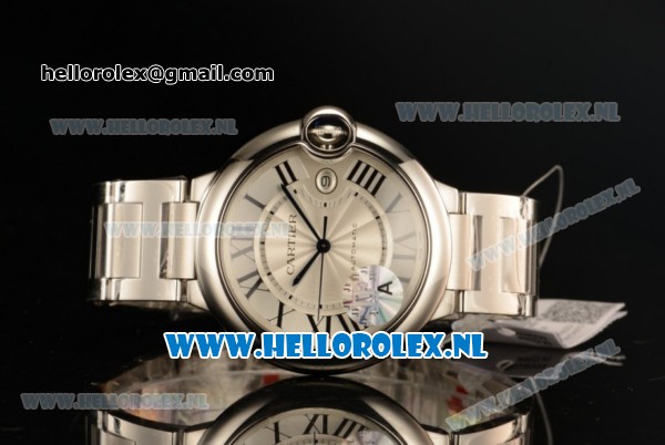 Cartier Ballon Bleu De 9015 Auto Steel Case with White Dial and Steel Bracelet - Click Image to Close