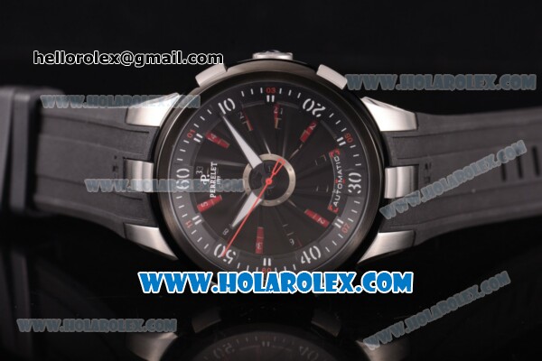 Perrelet XL Vegas Asia Automatic Steel Case with PVD Bezel and Rotating Dial - Click Image to Close