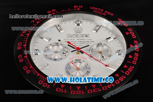 Rolex Daytona Swiss Quartz PVD Case with White Dial Stick Markers - Wall Clock - Click Image to Close