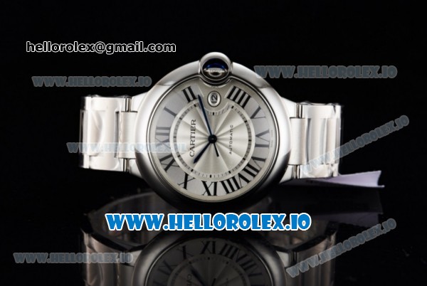 Cartier Ballon Bleu De Large Miyota 9015 Automatic Steel Case/Bracelet White Dial With Roman Numeral Markers(JF) - Click Image to Close