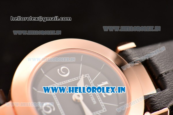 Cartier Pasha C Swiss Quartz Rose Gold Case with Black Dial and White Markers - Click Image to Close