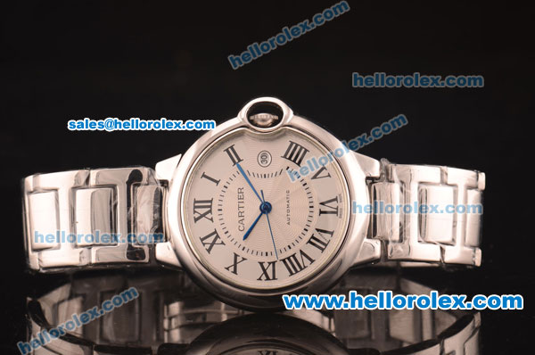 Cartier Ballon Bleu de Cartier Automatic with White Dial and SS Strap - Click Image to Close