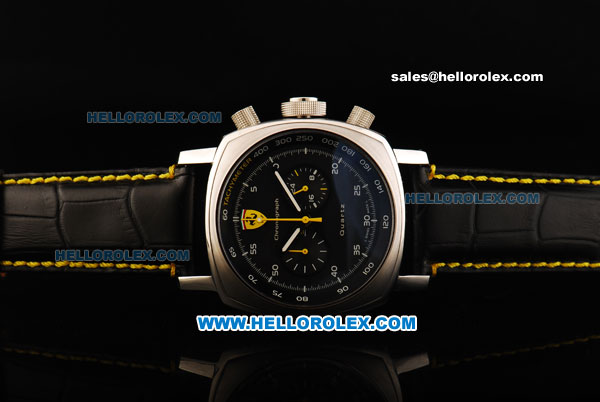 Ferrari Chronograph Quartz Movement Black Dial with Steel Case - Click Image to Close