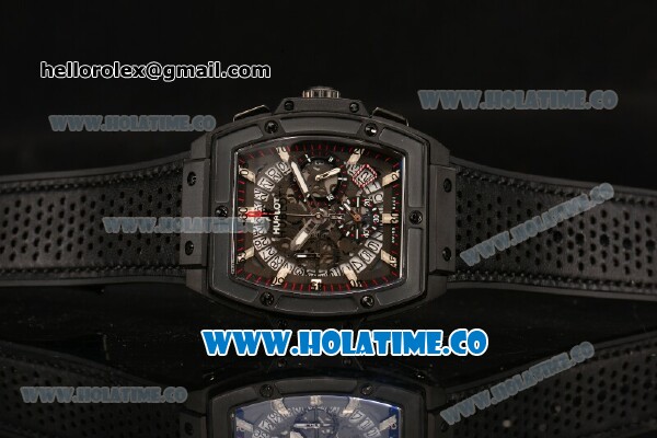 Hublot MP-06 Senna Chrono Miyota OS20 Quartz PVD Case with Skeleton Dial and White Stick Markers - Click Image to Close