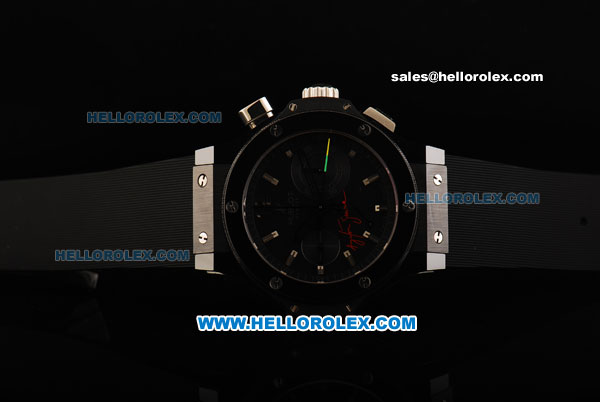 Hublot Big Bang Swiss Valjoux 7750 Automatic Movement PVD Case with Black Dial and Full Ceramic Bezel - Click Image to Close