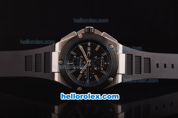 IWC Ingenieur Doppelchronograph Asia ST17 Automatic Steel Case with PVD Bezel and Black Dial - 7750 Coating - Click Image to Close