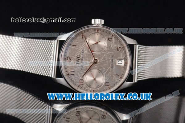 IWC Portuguese Automatic Clone IWC 52010 Automatic Stainless Steel Case/Bracelet with Grey Dial and Arabic Number Markers (YL) - Click Image to Close