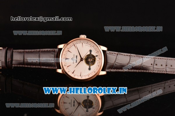 Jaeger-LECoultre Master Asia ST17 Run Fly Automatic Rose Gold Case with White Dial and Stick Markers - Click Image to Close