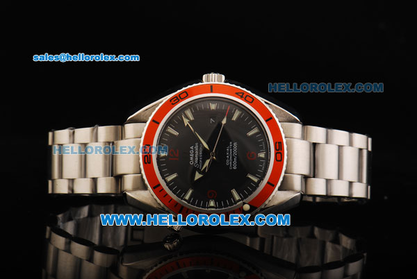 Omega Seamaster Automatic Movement with Black Dial and red Bezel - Click Image to Close