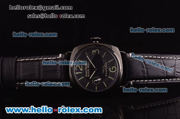 Panerai Radiomir Black Seal PAM00292 Automatic PVD Case with Black Dial and Black Leather Strap - Click Image to Close