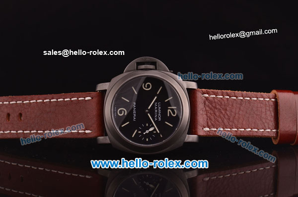 Panerai Luminor Marina PAM00026 Swiss ETA 6497 Manual Winding PVD Case with Black Dial - 1:1 Original - Click Image to Close