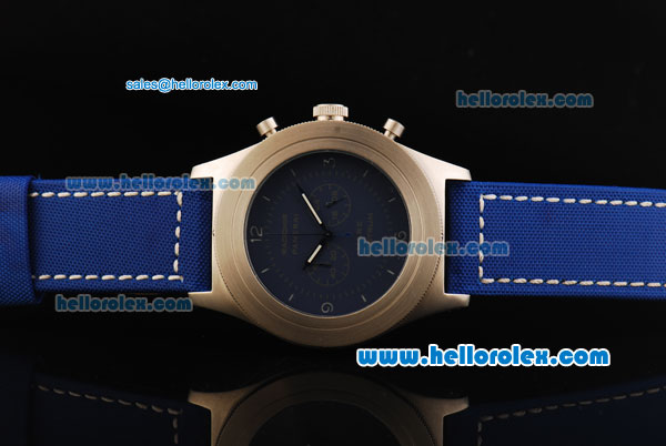 Panerai Radiomir Mare Nostrum Chronograph Quartz Movement Steel Case with Blue Dial and Blue Strap - Click Image to Close