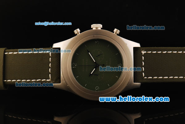 Panerai Radiomir Mare Nostrum Chronograph Quartz Movement Steel Case with Green Dial and Green Strap - Click Image to Close