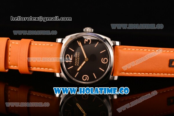 Panerai Radiomir PAM 622 Clone P.3000 Manual Winding Steel Case with Black Dial Brown Leather Strap and Stick/Arabic Numeral Markers - 1:1 Original (KW) - Click Image to Close