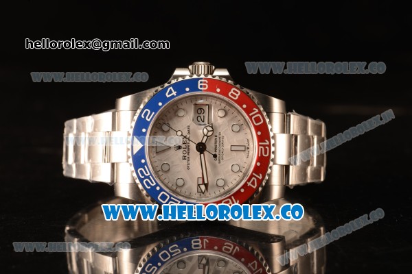 Rolex GMT-Master II Ceramic Red/Blue Bezel Automatic Meteorite (Correct Hand Stack) 126719BLRO mt - Click Image to Close