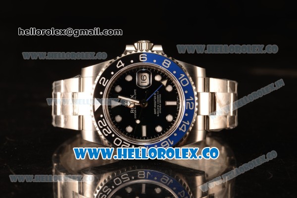 Rolex GMT-Master II Ceramic Black/Blue Bezel Automatic (Correct Hand Stack) 116710BLNR - Click Image to Close