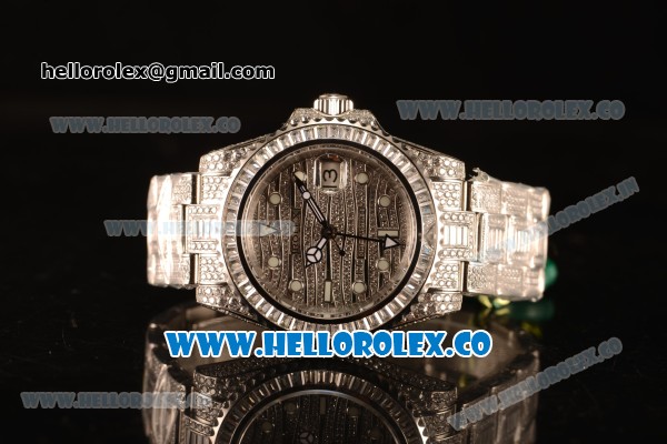 Rolex GMT Master II All Diamond With Swiss ETA 2836 Automatic Steel 116769TBR - Click Image to Close