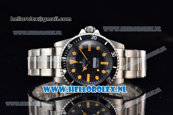 Rolex Submariner Comex Asia 2813 Automatic Steel Case with Black Dial Orange Dots Markers and Steel Bracelet - Click Image to Close