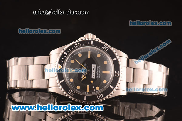 Rolex Submariner Oyster Perpetual Comex Asia 2813 Automatic Full Steel with Black Dial-ETA Coating - Click Image to Close