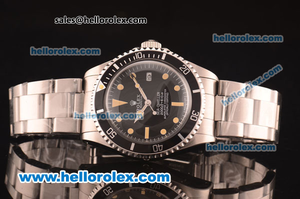 Rolex Oyster Perpetual Sea-Dweller Asia 2813 Automatic Full Steel with Yellow Markers -ETA Coating - Click Image to Close