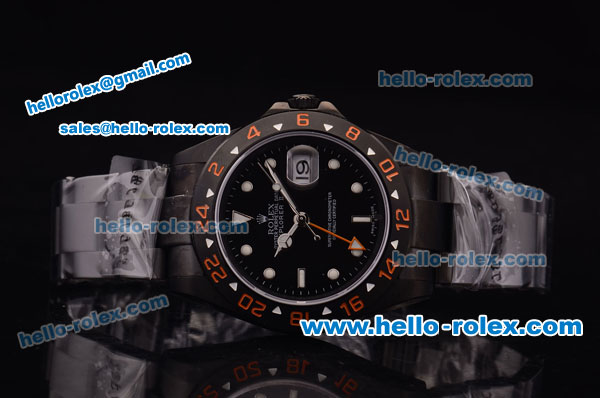 Rolex Explorer II PXD Limited Edition Swiss ETA 2836 Automatic Full PVD with Black Dial - Click Image to Close