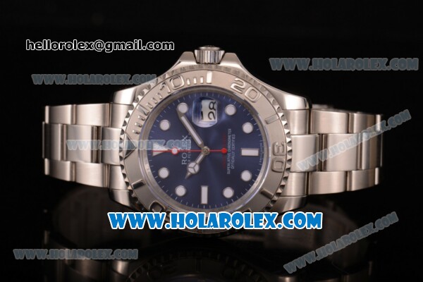 Rolex Yacht-Master 40 Swiss ETA 2836 Automatic Steel Case/Bracelet with Blue Dial and Luminous Dot Markers (BP) - Click Image to Close