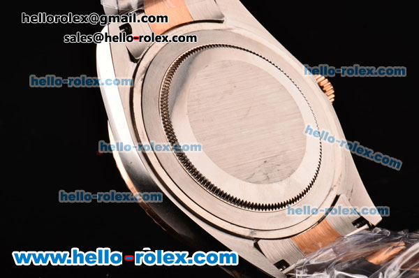 Rolex Datejust II Asia 2813 Automatic Two Tone Case with White Dial and White Stick Markers - ETA Coating Super LumiNova - Click Image to Close
