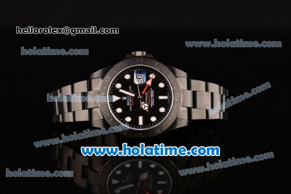 Rolex Pro-Hunter Explorer II Asia 2813/Swiss ETA 2836/Clone Rolex 3187/Super Clone 3187 Automatic Full PVD with Black Dial and White Markers - 1:1 Original (BP) - Click Image to Close