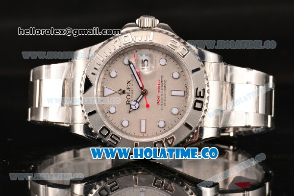 Rolex Yacht-Master Swiss ETA 2836 Automatic Full Steel with White Markers and Silver Dial - 1:1 Original (J12) - Click Image to Close