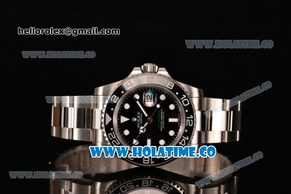 Rolex GMT-Master II Swiss ETA 2836 Automatic Steel Case with Black Cermaic Bezel and White Dot Markers - 1:1 Original (NOOB) - Click Image to Close