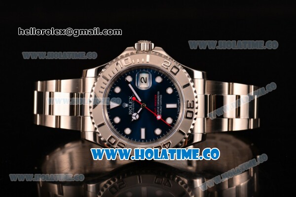 Rolex Yachtmaster I Clone Rolex 3135 Automatic Full Steel with Blue Dial and White Markers (J12) - Click Image to Close
