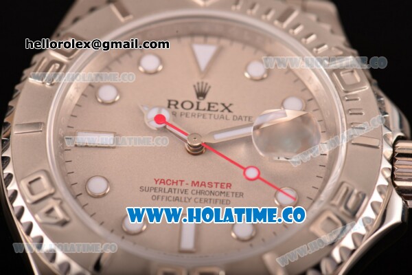 Rolex Yachtmaster I Clone Rolex 3135 Automatic Full Steel with Silver Dial and White Markers (J12) - Click Image to Close