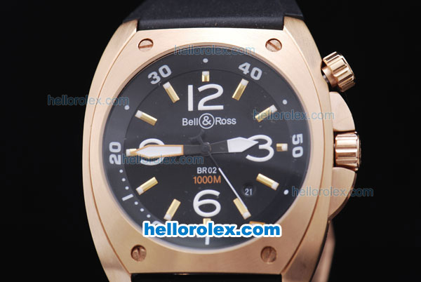 Bell & Ross BR 02 Instrument Automatic with gold Marking - Click Image to Close