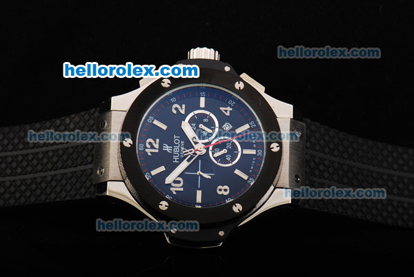 Hublot Big Bang King Chronograph Quartz Movement Black Dial with PVD Bezel and Stick Markers/ Numerals - Click Image to Close