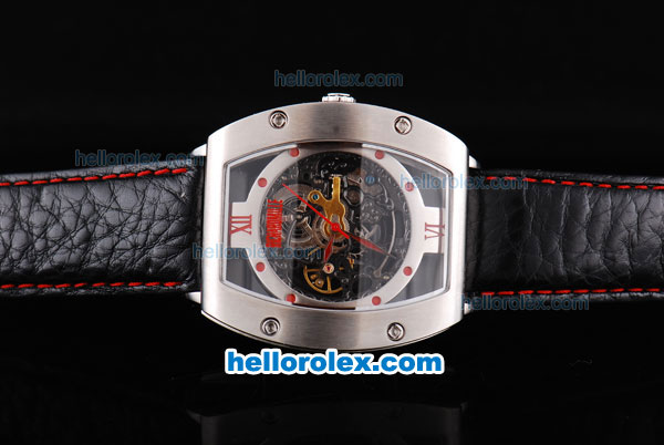 Richard Mille Tourbillon with Red Marking and Black Leather Strap - Click Image to Close